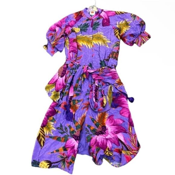 FARM Rio NWT Maxi Flowers Maxi Dress Purple Size XS MSRP $265 - Picture 7 of 11